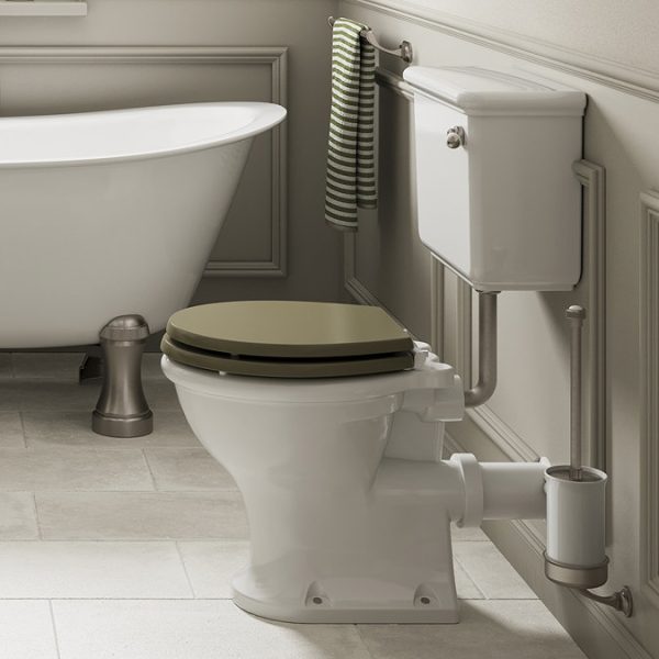Burlington Guild Low Level Toilet   Brushed Nickel - Image 2