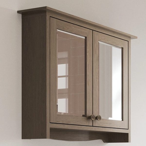 Burlington Guild 650mm Bathroom Mirror Cabinet   Dark Oak - Image 3