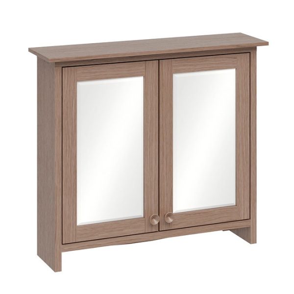 Burlington Guild 650mm Bathroom Mirror Cabinet   Dark Oak - Image 2