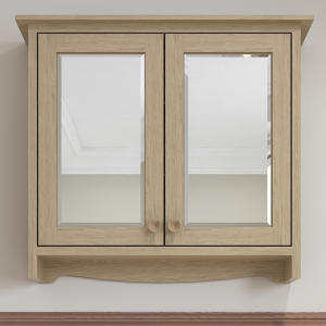 Burlington Guild 650mm Bathroom Mirror Cabinet   Light Oak