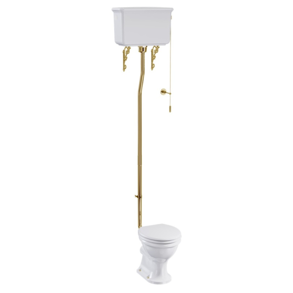 Burlington Guild High Level Toilet   Gold