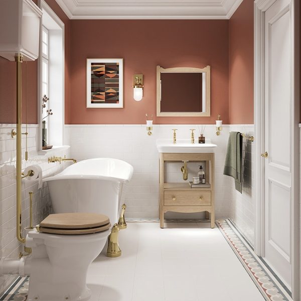 Burlington Guild High Level Toilet   Gold - Image 2