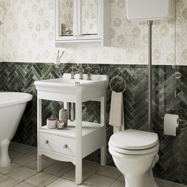Burlington Guild High Level Toilet   Brushed Nickel - Image 2