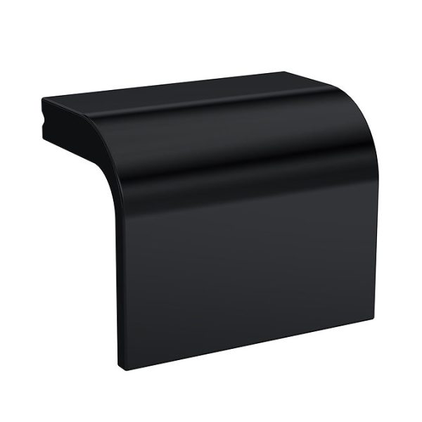 Venice Abstract 600mm White Vanity Unit   Wall Hung 2 Drawer Unit with Matt Black Square Drop Handles - Image 4