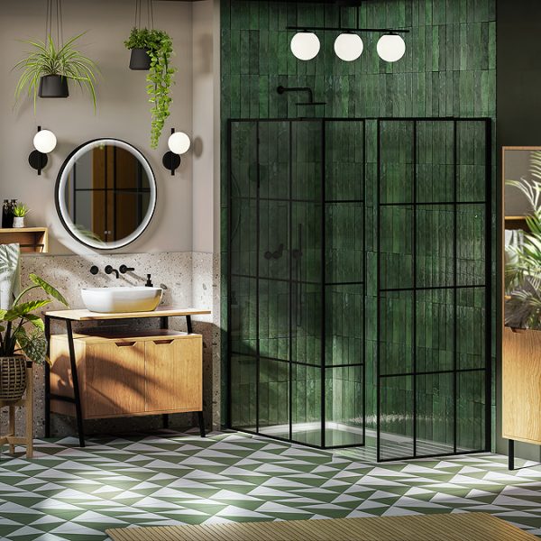 Huxley Matt Black Round Thermostatic Shower Pack with Head + Handset - Image 2