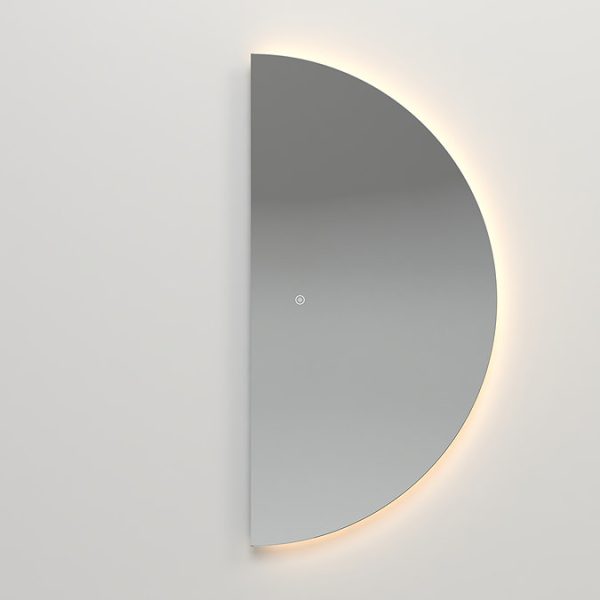Horizon LED Backlit Semi Circular Mirror 1000 x 500mm with Anti Fog and Touch Sensor - Image 2