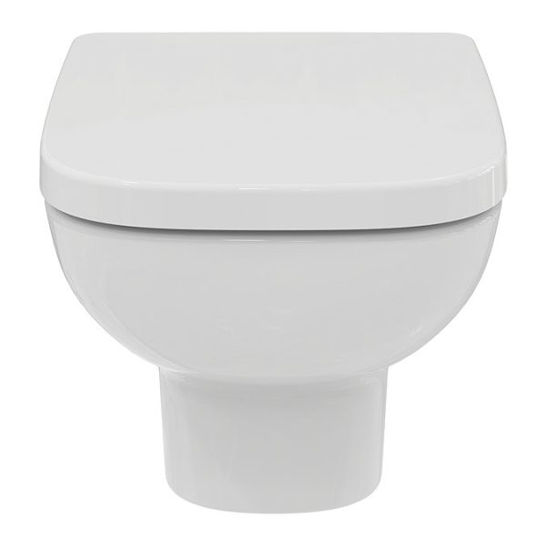 Ideal Standard i.Life A Rimless Toilet + Concealed WC Cistern with Wall Hung Frame (Black Flush Plate) - Image 7