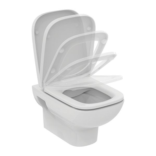 Ideal Standard i.Life A Rimless Toilet + Concealed WC Cistern with Wall Hung Frame (Black Flush Plate) - Image 8