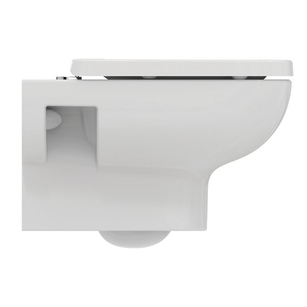 Ideal Standard i.Life A Rimless Toilet + Concealed WC Cistern with Wall Hung Frame (Black Flush Plate) - Image 9