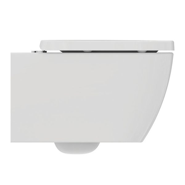 Ideal Standard i.Life B Rimless Toilet + Concealed WC Cistern with Wall Hung Frame (Chrome Flush Plate) - Image 7