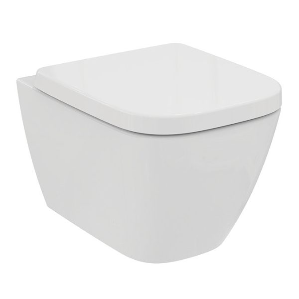Ideal Standard i.Life S Compact Rimless Toilet + Concealed WC Cistern with Wall Hung Frame (Black Flush Plate) - Image 7