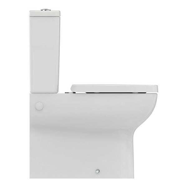 Ideal Standard i.Life A Compact 6/4 Litre Rimless Close Coupled Back To Wall WC + Soft Close Seat - Image 4