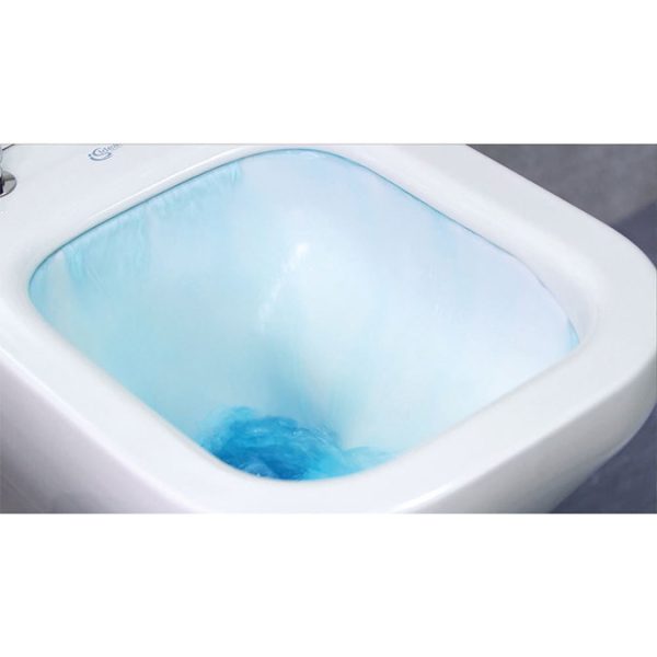 Ideal Standard Tesi AquaBlade Toilet + Concealed WC Mechanical Cistern with Wall Hung Frame (Black Flush Plate) - Image 7