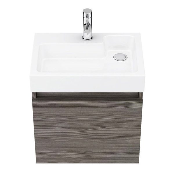 Milan Juno 500 x 360mm Grey Avola Wall Hung Vanity Unit - Image 5