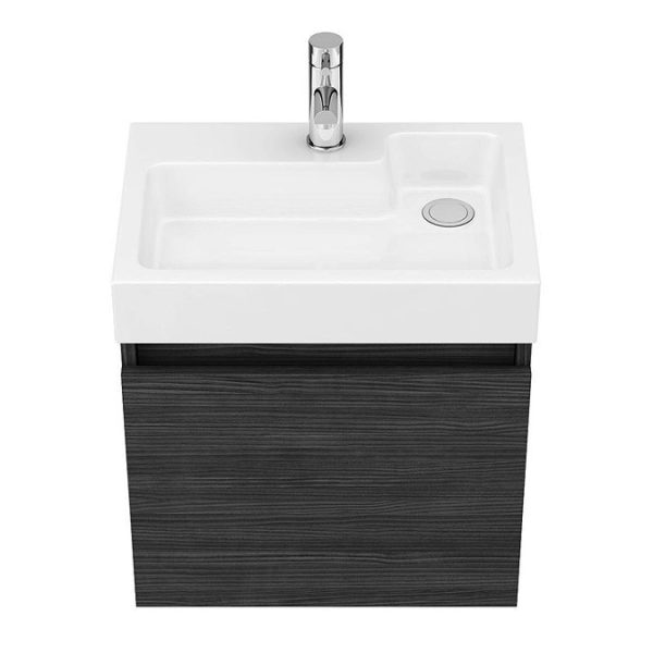 Milan Juno 500 x 360mm Black Wall Hung Vanity Unit - Image 5