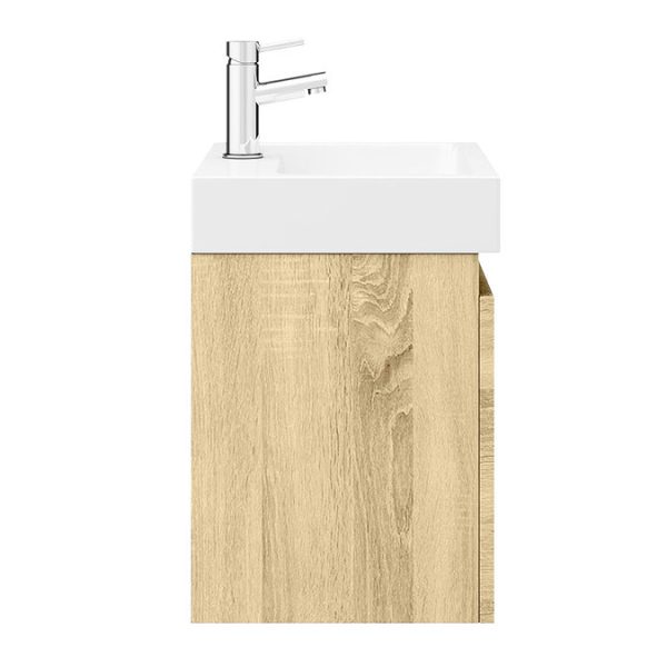 Milan Juno 500 x 360mm Natural Oak Wall Hung Vanity Unit - Image 2