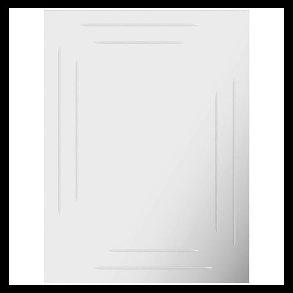 Accents Bevelled 600 x 450mm Edge Rectangular Mirror with Etching - Image 2