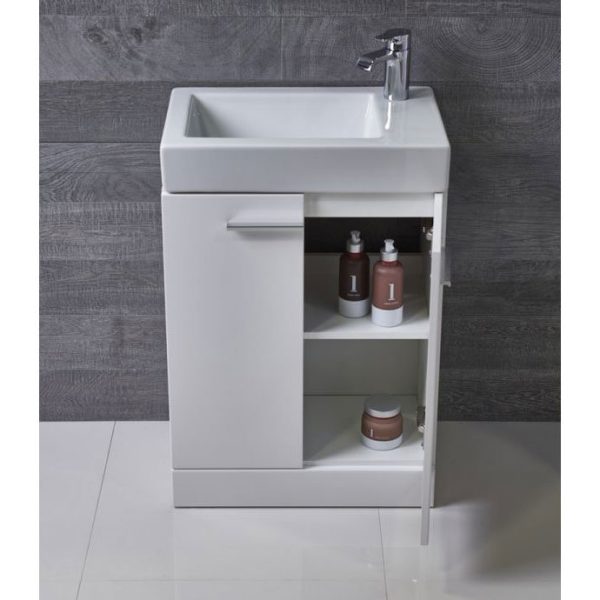 Tavistock Kobe 560mm Freestanding Unit & Basin   Gloss White - Image 3