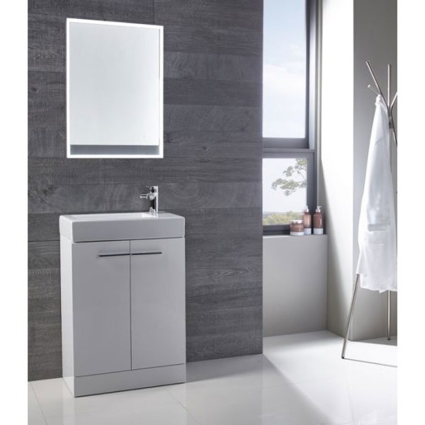 Tavistock Kobe 560mm Freestanding Unit & Basin   Gloss White - Image 2