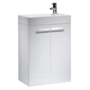 Tavistock Kobe 560mm Freestanding Unit & Basin   Gloss White