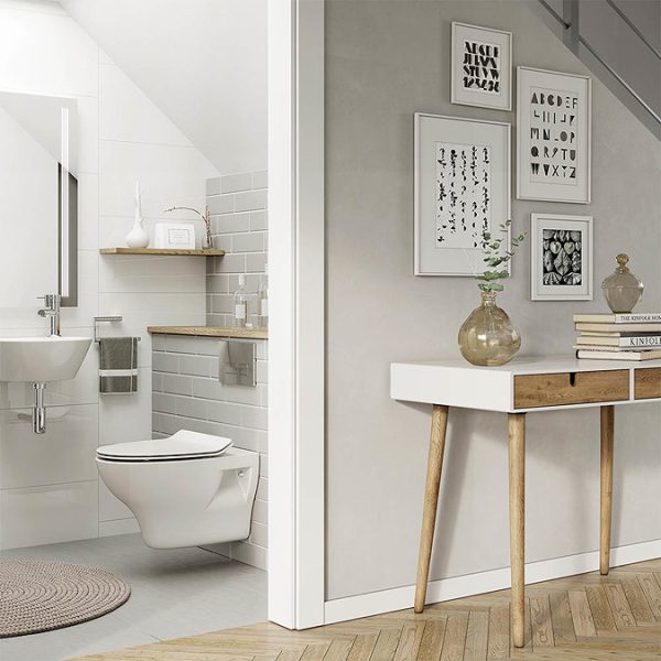 Crosswater Kai Wall Hung Pan + Soft Close Thin Seat - Image 2