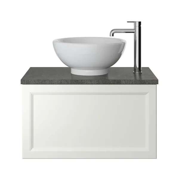 Heritage Caversham 700mm 1 Drawer Wall Hung Vanity Unit Only   Chantilly