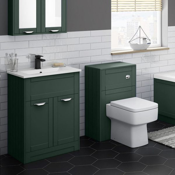 Keswick Green 620mm Traditional Floor Standing Vanity Unit - Image 4