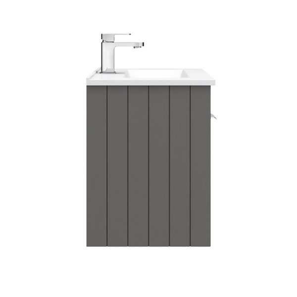 Keswick Grey 620mm Traditional Wall Hung 2 Door Vanity Unit - Image 6