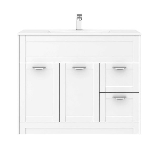Keswick White 1015mm Traditional Floorstanding Vanity Unit - Image 3