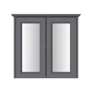 Heritage Caversham Double Door Mirror Wall Cabinet   Graphite