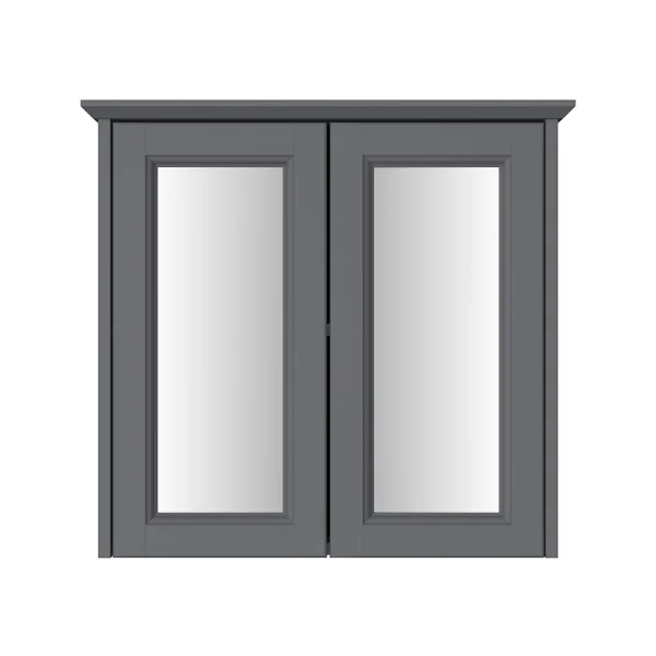 Heritage Caversham Double Door Mirror Wall Cabinet   Graphite