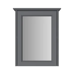 Heritage Caversham Single Door Mirror Wall Cabinet   Graphite