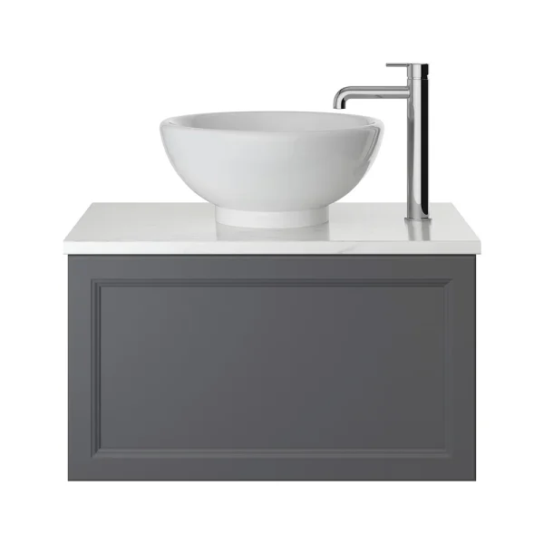 Heritage Caversham 700mm 1 Drawer Wall Hung Vanity Unit Only   Graphite