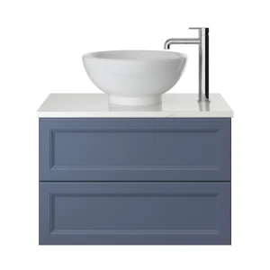 Heritage Caversham 700mm 2 Drawer Wall Hung Vanity Unit Only   Maritime Blue