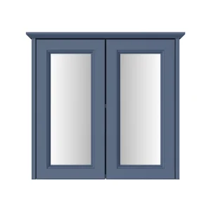 Heritage Caversham Double Door Mirror Wall Cabinet   Maritime Blue
