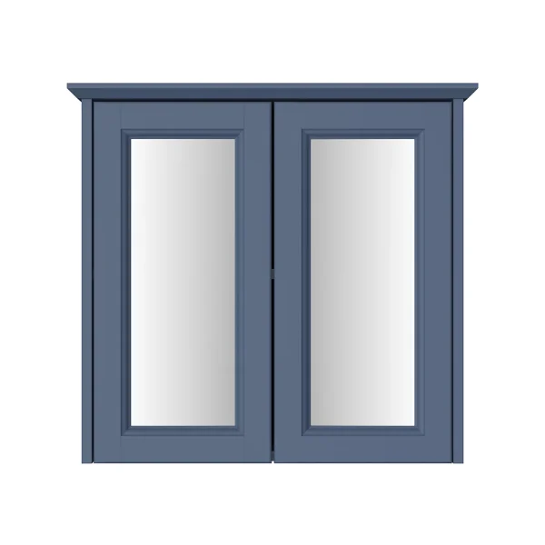 Heritage Caversham Double Door Mirror Wall Cabinet   Maritime Blue