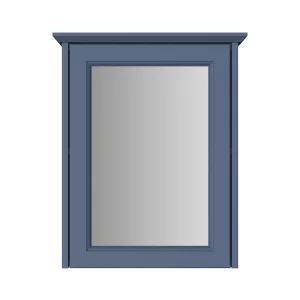 Heritage Caversham Single Door Mirror Wall Cabinet   Maritime Blue