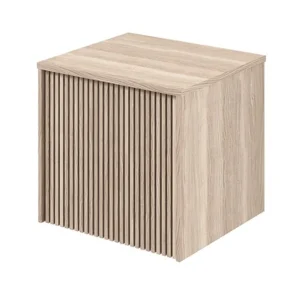 Crosswater Limit 500mm Oak Wall Hung Slatted Vanity Unit with Worktop