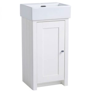Tavistock Lansdown 400mm Cloakroom Unit with Basin   Linen White