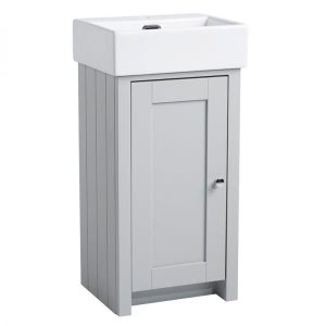 Tavistock Lansdown 400mm Cloakroom Unit with Basin   Pebble Grey