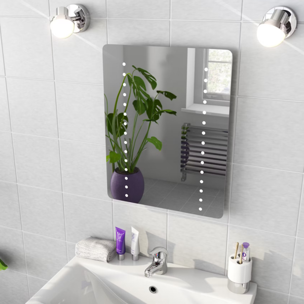 Mode Cass LED Illuminated Mirror 500 x 390mm with Demister