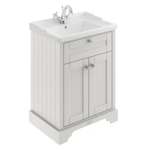 Old London 600mm 2 Door Cabinet & Basin   Timeless Sand