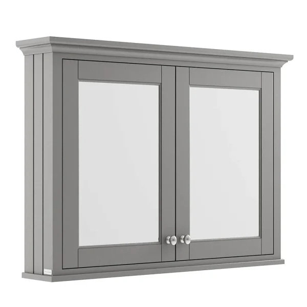 Old London 1050mm Mirror Cabinet   Storm Grey