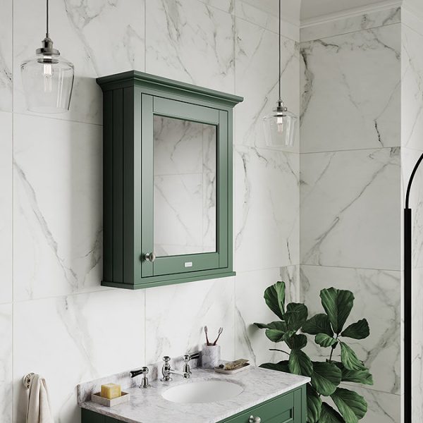Old London 600mm Mirror Cabinet   Hunter Green - Image 2