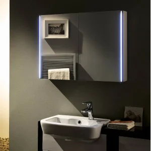 Hudson Reed Leda 800mm LED Touch Sensor Mirror Cabinet with Shaver Socket