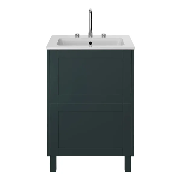 Heritage Lynton Classic Green 600mm Freestanding Vanity Unit