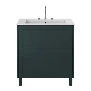 Heritage Lynton Classic Green 800mm Freestanding Vanity Unit