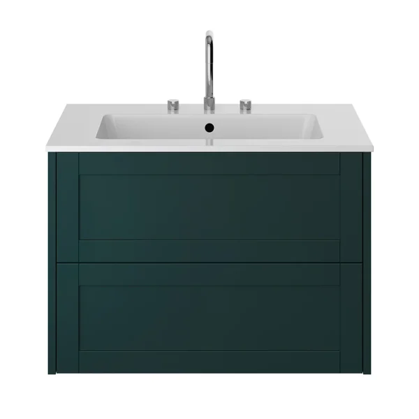 Heritage Lynton Classic Green 800mm Wall Hung Vanity Unit