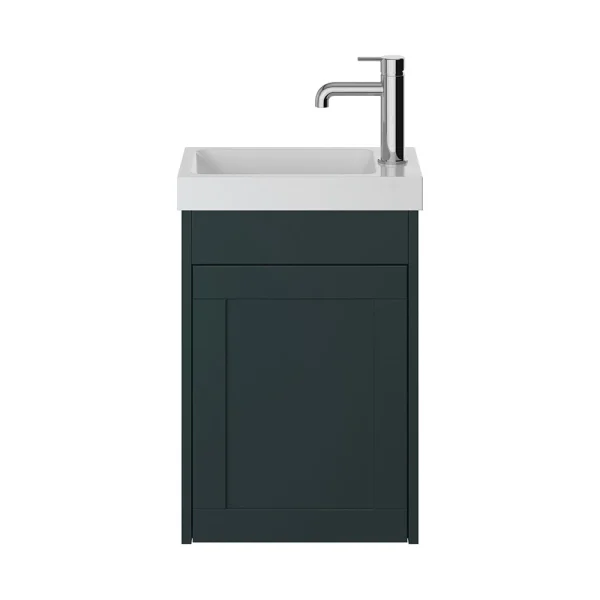 Heritage Lynton Classic Green Wall Hung Cloakroom Vanity Unit