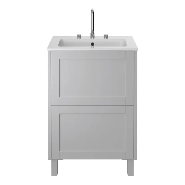 Heritage Lynton Dove Grey 600mm Freestanding Vanity Unit